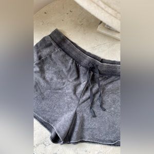 all in motion, gray distressed casual drawstring shorts